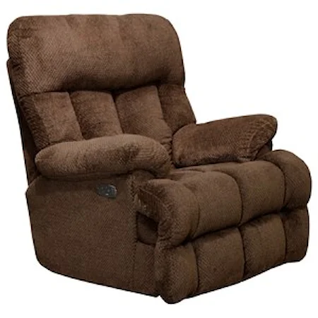 Power Headrest Lay Flat Recliner with Extended Ottoman